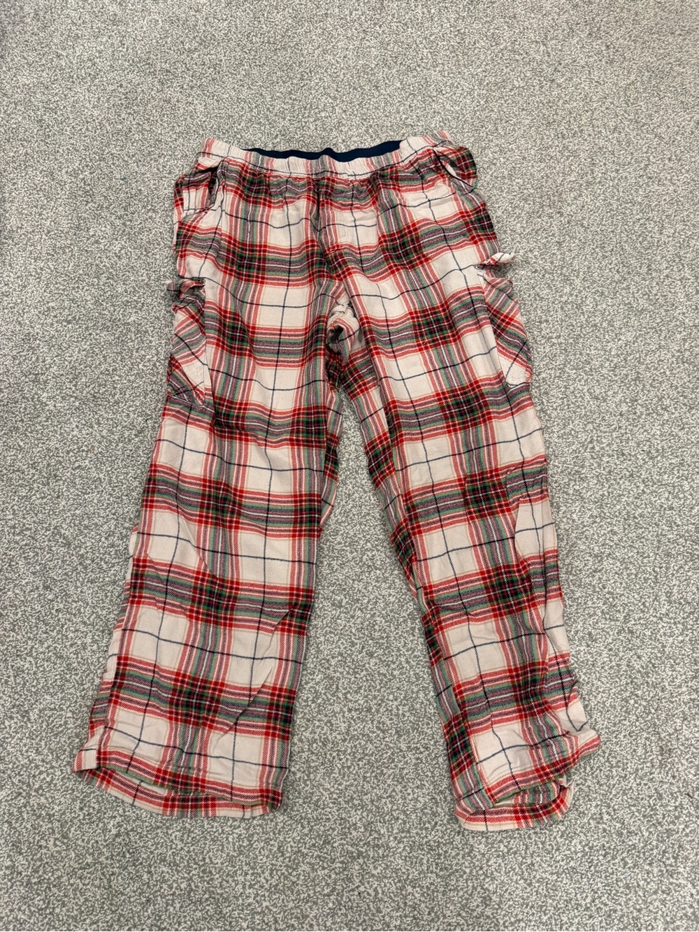 aerie Red and Cream Plaid Kids Pajama Bottoms